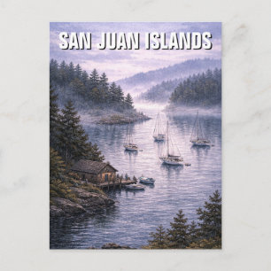 Reise zu den San Juan Islands in Washington Postkarte