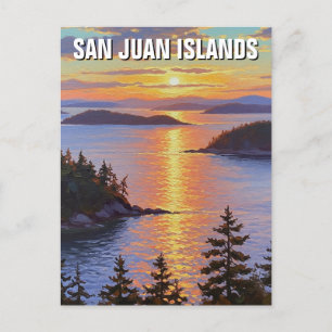 Reise zu den San Juan Islands in Washington Postkarte