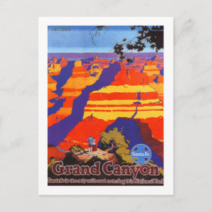 Reise zum Grand Canyon Arizona im Vintage-Stil Postkarte