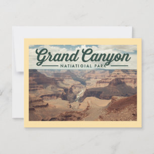 Reise zum Grand Canyon im Vintage-Stil Postkarte
