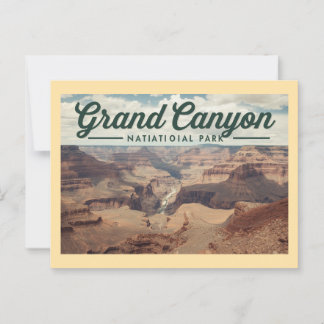 Reise zum Grand Canyon im Vintage-Stil Postkarte
