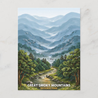 Reise zum Great Smoky Mountains Nationalpark Postkarte