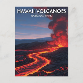 Reise zum Hawaii-Vulkane-Nationalpark Postkarte