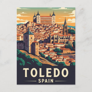 Reise zum historischen Toledo Spanien Alcazar Postkarte