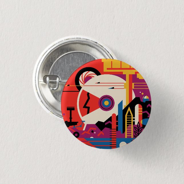 Reise zum Mars Knopf Button (Vorne & Hinten)