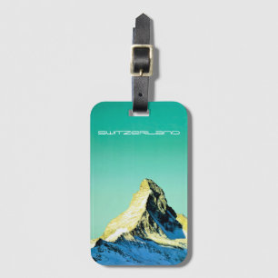Reise zum Matterhorn Schweiz Vintage Gepäckanhänger