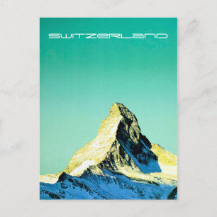 Reise zum Matterhorn Schweiz Vintage Postkarte