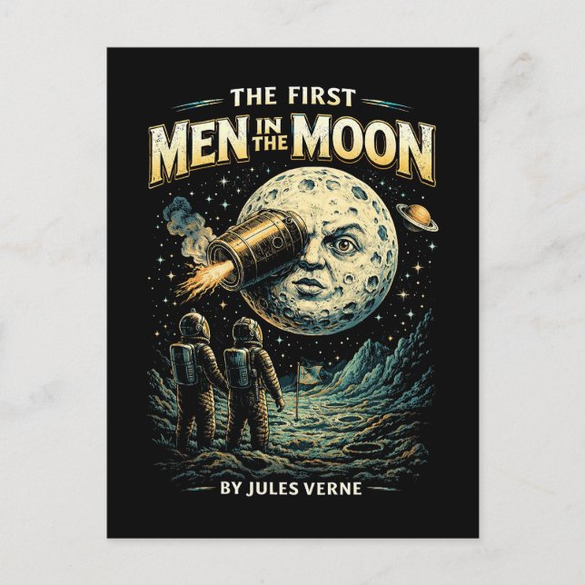 Reise zum Mond Postkarte (Vorderseite)