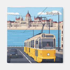 Reise zum Parlamentsgebäude in Budapest, Ungarn Magnet