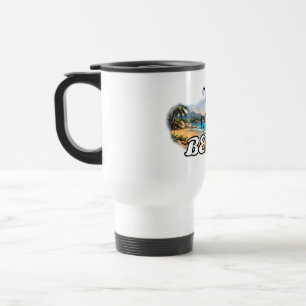 Reise zum Strand Tropical Sunset Escape Design Reisebecher