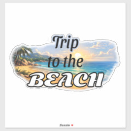 Reise zum Strand Tropisches Sonnenuntergangs-Escap Aufkleber