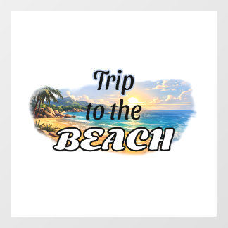 Reise zum Strand Tropisches Sonnenuntergangs-Escap Fensteraufkleber
