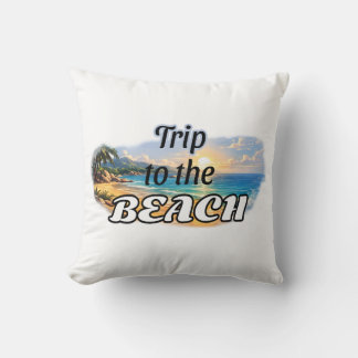 Reise zum Strand Tropisches Sonnenuntergangs-Escap Kissen