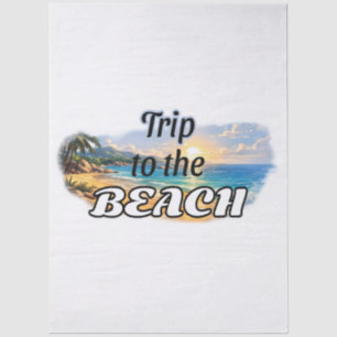 Reise zum Strand Tropisches Sonnenuntergangs-Escap Seidenpapier