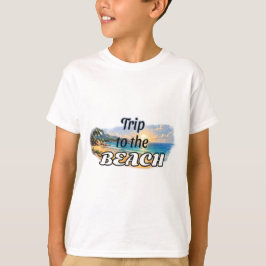 Reise zum Strand Tropisches Sonnenuntergangs-Escap T-Shirt
