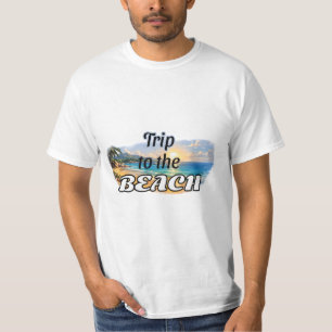 Reise zum Strand Tropisches Sonnenuntergangs-Escap T-Shirt