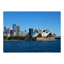 Reise zum Sydney Opera House im Vintage-Stil