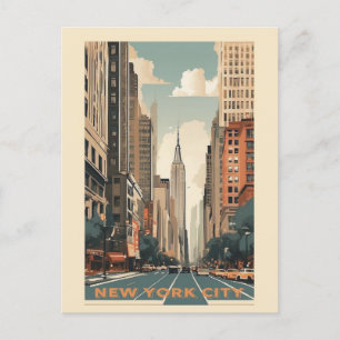 Reise zum Vintage New York City Empire State Build Postkarte