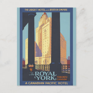Reise zum Vintage Royal York Hotel in Toronto Kana Postkarte