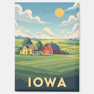 Reise zur Farm in Iowa Magnet
