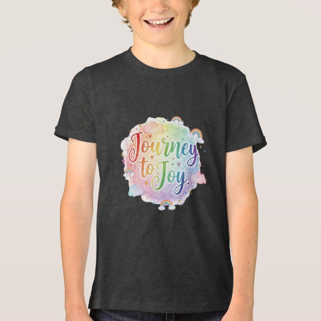 Reise zur Freude Tri-Blend Shirt (Vorderseite)
