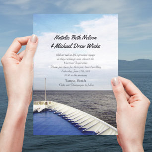 © Reise zur Liebe Kreuzfahrtschiff Hochzeit Einladung