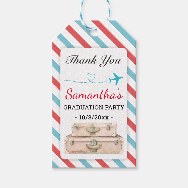 Reiseabenteuer Abschluss Grad Gastgeschenk Guest Geschenkanhänger (Vorderseite)