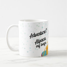 Reiseabenteuer auf Hochtouren Funny Alpaca Kaffeetasse