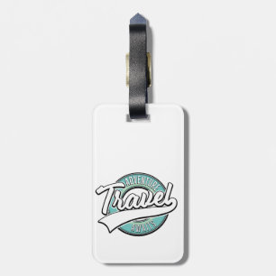 Reiseabenteuer erwartet Vintage-Logo Gepäckanhänger