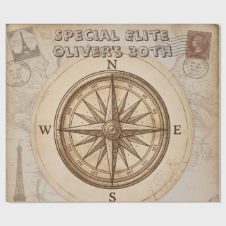 Reiseabenteuer Vintage - benutzerdefinierte Party- Geschenkpapier
