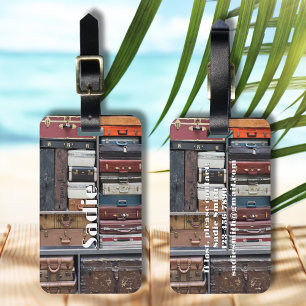 Reiseabenteuer, Vintage Koffer Gepäckanhänger