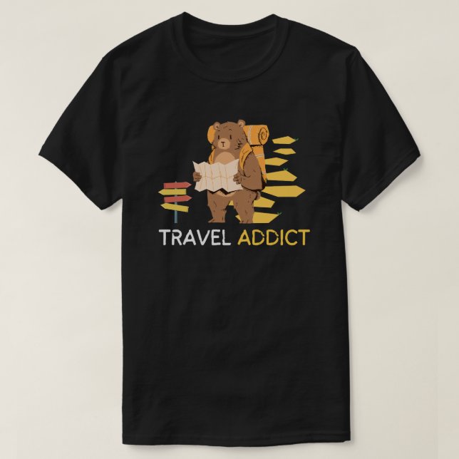 Reiseabhängiger | Cute Bear Adventure Tee (Design vorne)