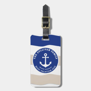 Reiseabzeichen Yachtclub Navy-Anker Familienabzeic Gepäckanhänger