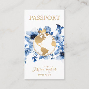 Reiseagentur World Map Boarding Pass Visitenkarte
