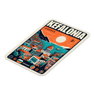 Reiseandenken aus Kefalonia Griechenland im Vintag Magnet