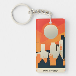 Reiseandenken im Vintage-Stil Dortmund Deutschland Schlüsselanhänger