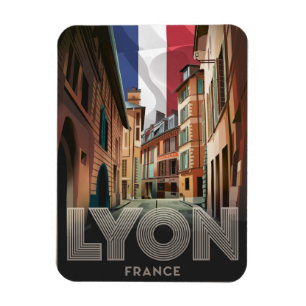 Reiseandenken LYON Stadt französisch Rhône Alpes G Magnet