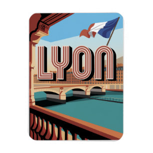 Reiseandenken LYON Stadt französisch Rhône Alpes G Magnet