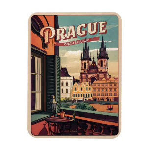 Reiseandenken Prag Tschechien Geschenke Balkon Magnet