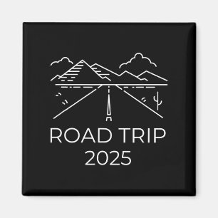 Reiseandenken Roadtrip 2025 Camper Wandern Familie Magnet
