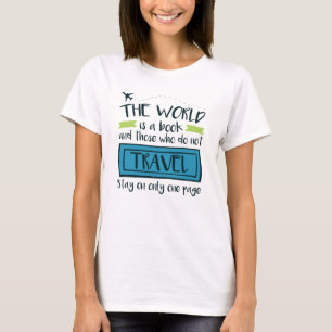 Reiseangebot Die Welt ist ein Buch T-Shirt