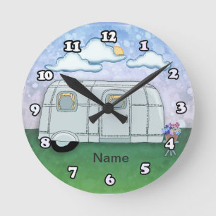 Reiseanhänger runde wanduhr