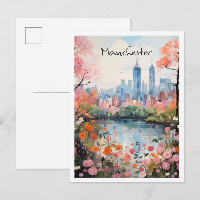Reiseästhetik Manchester England Postkarte (Vorne/Hinten)