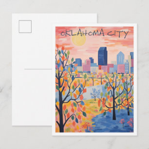 Reiseästhetik Oklahoma City Postkarte