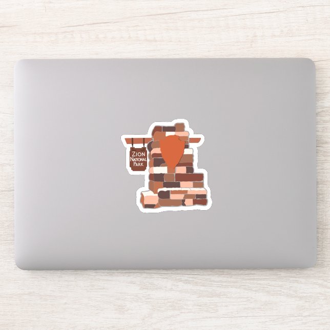 Reiseaufkleber für den Zion National Park Aufkleber (Computer)