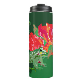 Reisebecher Thermoskanne : Seerose mit Fröschen Thermosbecher