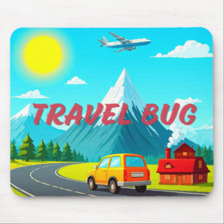 Reisebug / I Liebe zu reisen Maus Pad Mousepad