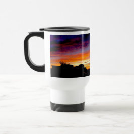 Reisebügel mit Griff und Sonnenuntergang Reisebecher