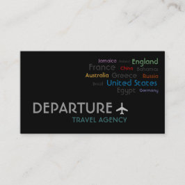 Reisebüro, Agent, Urlaubsreisekarte Visitenkarte