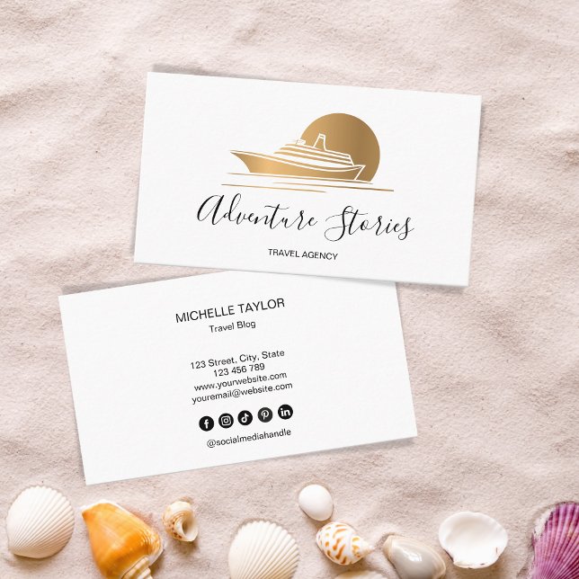 Reisebüro Blog Blue World Map Cruise Visitenkarte (Von Creator hochgeladen)